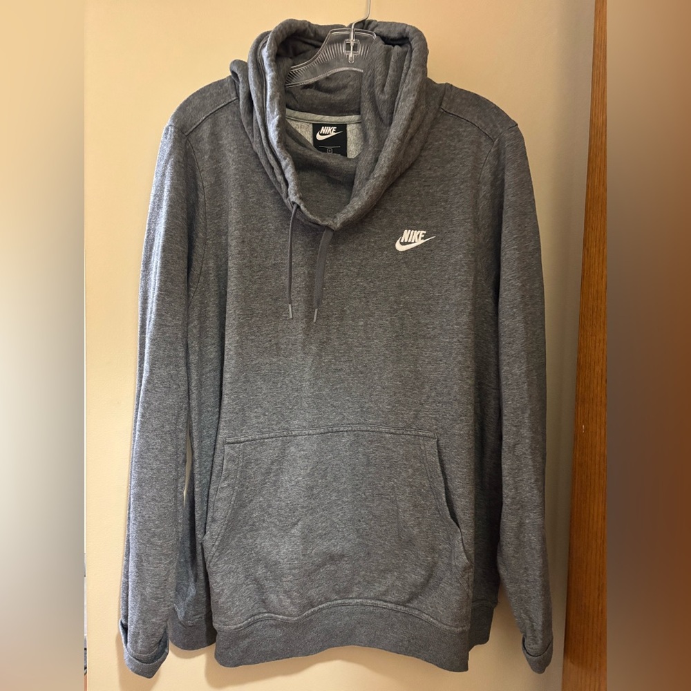 Nike Women’s Heather Gray Pullover Cowl Neck Hoodie
